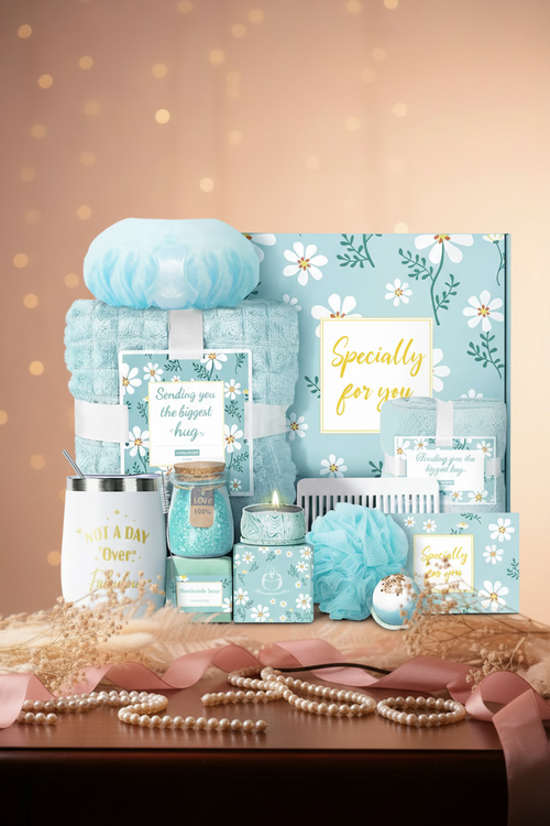Blue Gift Set — Rose Lamp Style Background