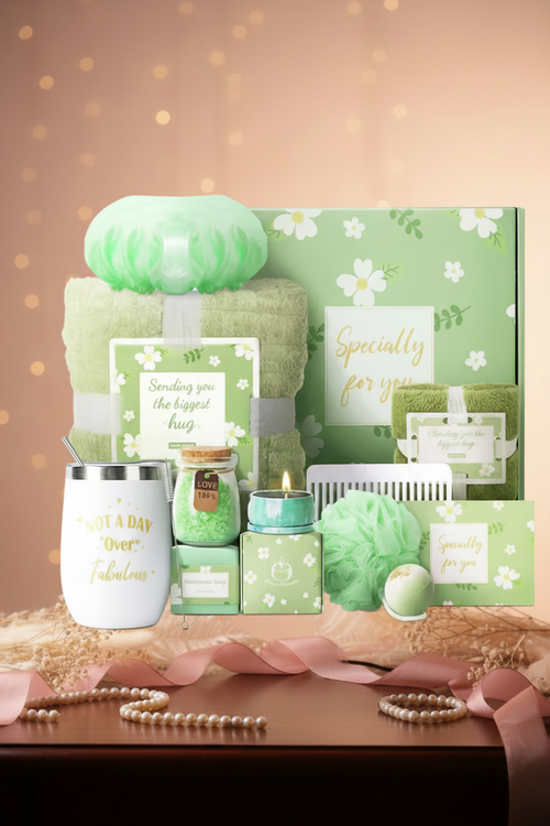 Green Gift Set — Rose Lamp Style Background